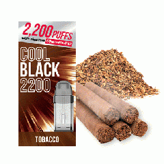 Cool Black 2200 POD Tobacco (タバコ) Salt Nicotine