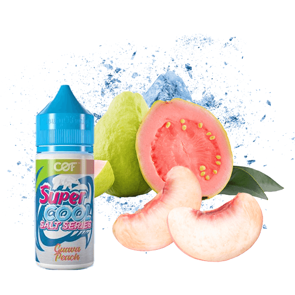 COF Salt Nic Super Cool Guava Peach 30ml 35mg (ソルトニコチン、グアバ、ピーチ、強い清涼感)